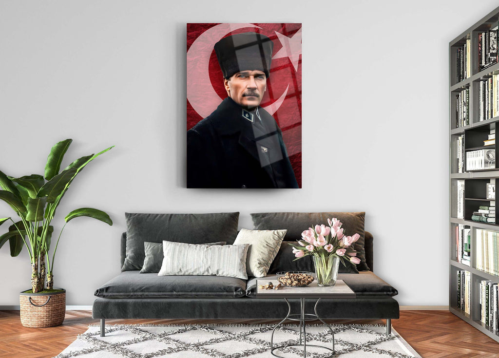 Atatürk Cam Tablo 123