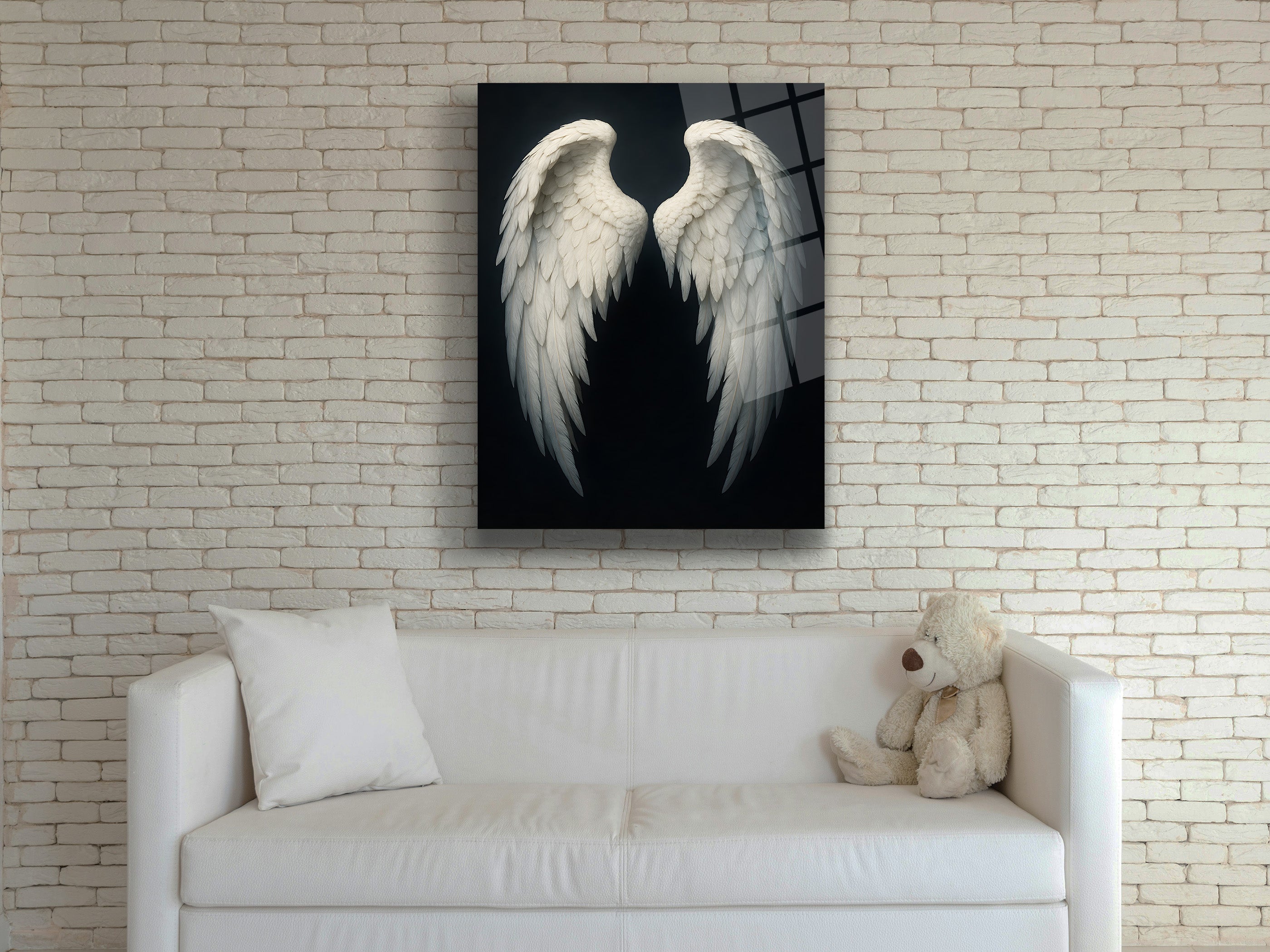 Melek Kanatları Cam Tablo-2