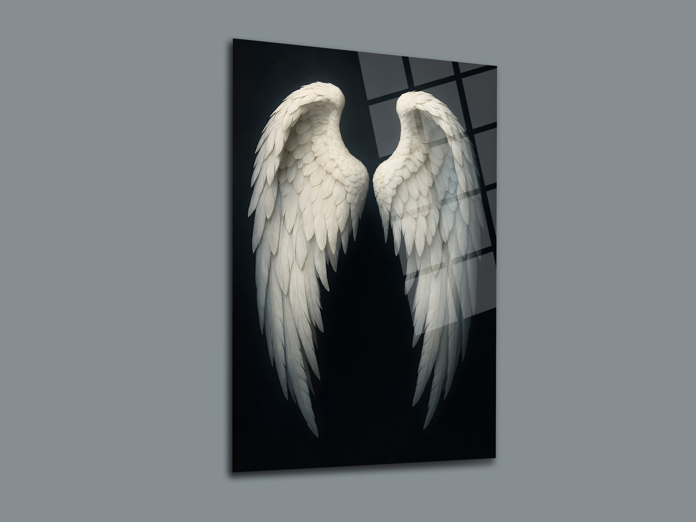 Melek Kanatları Cam Tablo-2