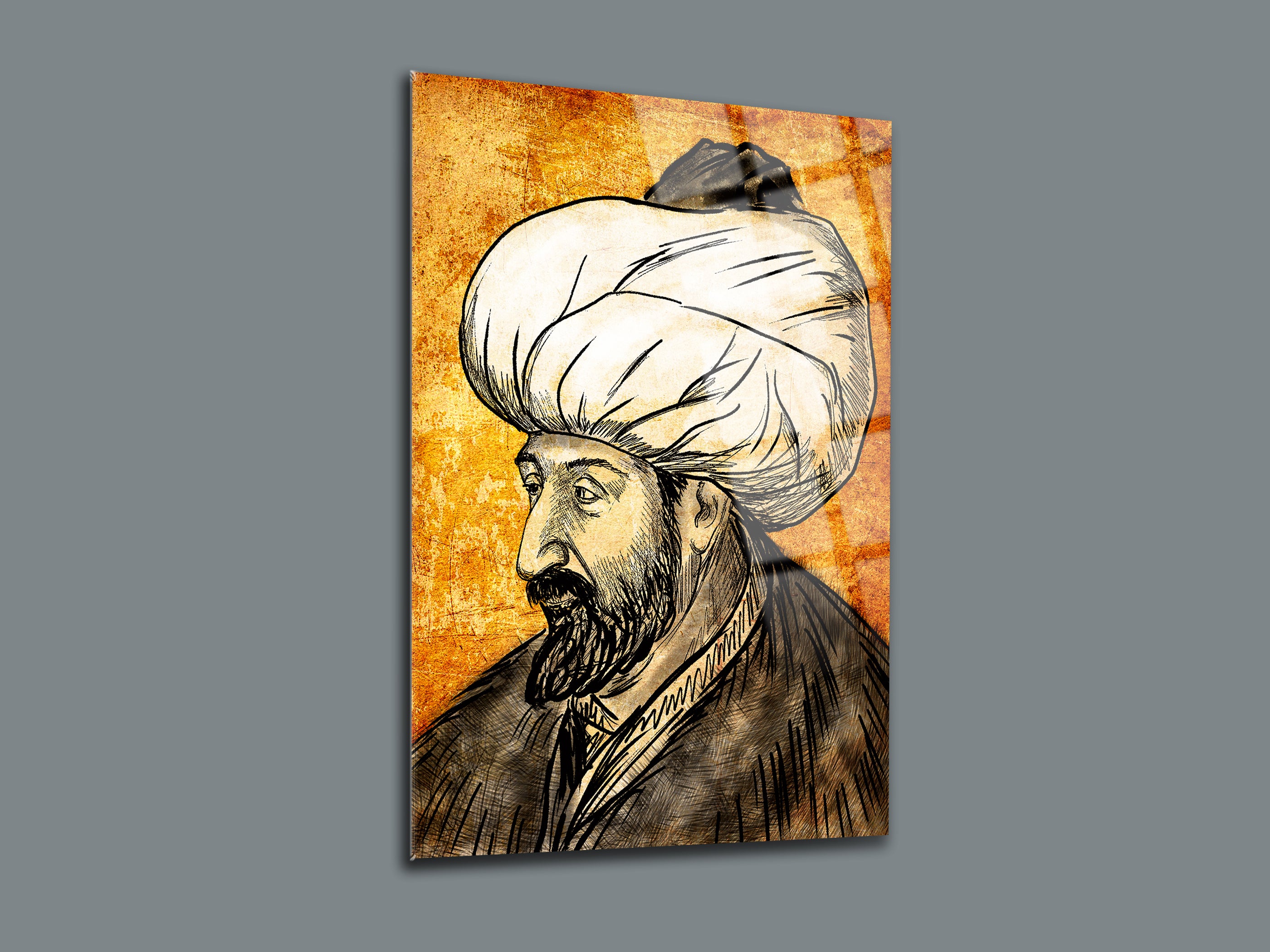 Fatih Sultan Mehmet Han Cam Tablo