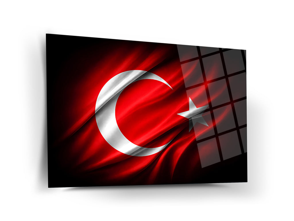 Türk Bayrağı Cam Tablo-14
